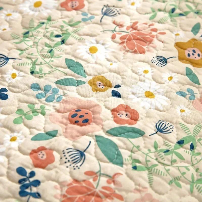 Flowers Four Seasons Cotton Sofa Cushion Little Fresh Pastoral Printed Sofa Blanket Simple Small Floral Sofa Cushion Towels