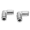 2Pcs All copper Nickel plated Elbow 90 Degree Air Hose Pneumatic Quick Connector Fittings(8mm)