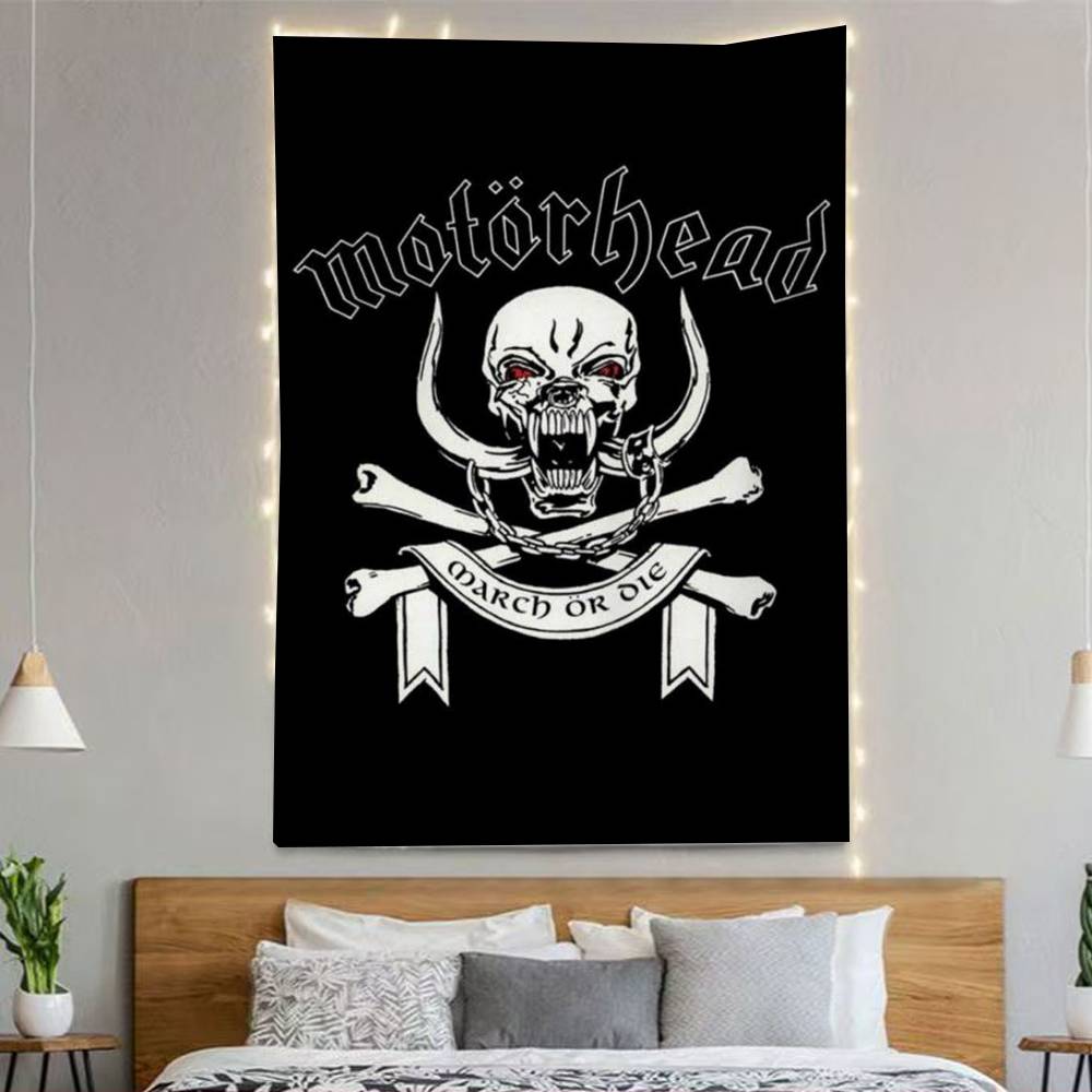 Mmotorhead Rock Band Flags Wall Hanging Background Art Banner For Bedroom Home Outdoor Decor