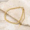 Temperament Niche Metal Does Not Fade Girls Girlfriends Gift Double Chain Snake Bone Chain Titanium Steel Bracelet