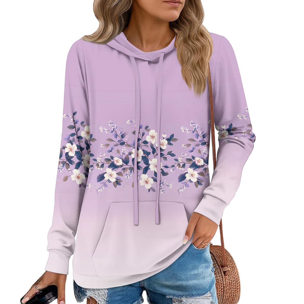 Womens Pullover Hoodies Teen Girls Fashion Hooded Sweatshirt Womans Fall Tunic Top