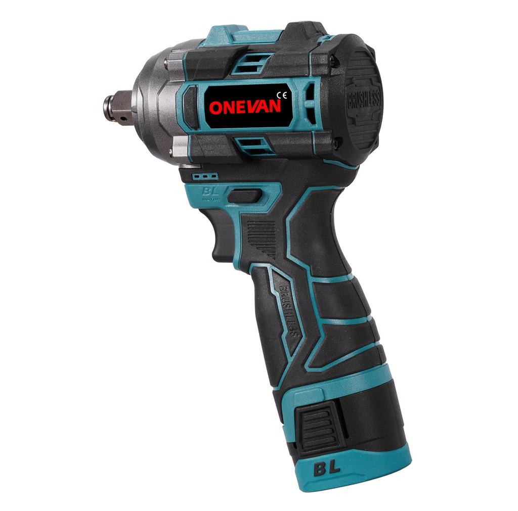 ONEVAN 500N.M Brushless Electric Impact Wrench 1/2inch Cordless 3-in-1 Wrench Screwdriver Drill Lithium-Ion Battery Power Tool