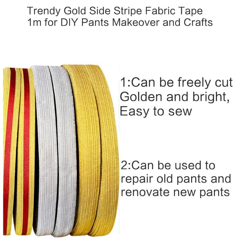 Woven Ribbon Tape for Custom Side Stripe Trousers Side Stripe Ribbon Tape Clothing Accessories Decorative Sewing Strips