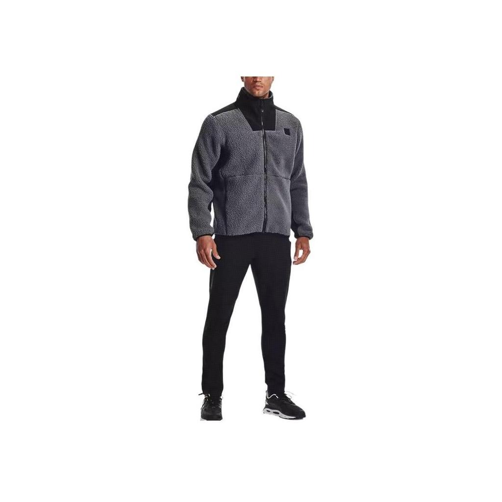 Under Armour Legacy Sherpa Training Color Block Jacket Men Gray 1357474-012