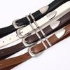Fashion, Simple And Trendy Texture, Ancient Silver Leather Pin Buckle Casual Pants Belt For Women, High-End Design Sense, Hong Kong Style Belt For Wom