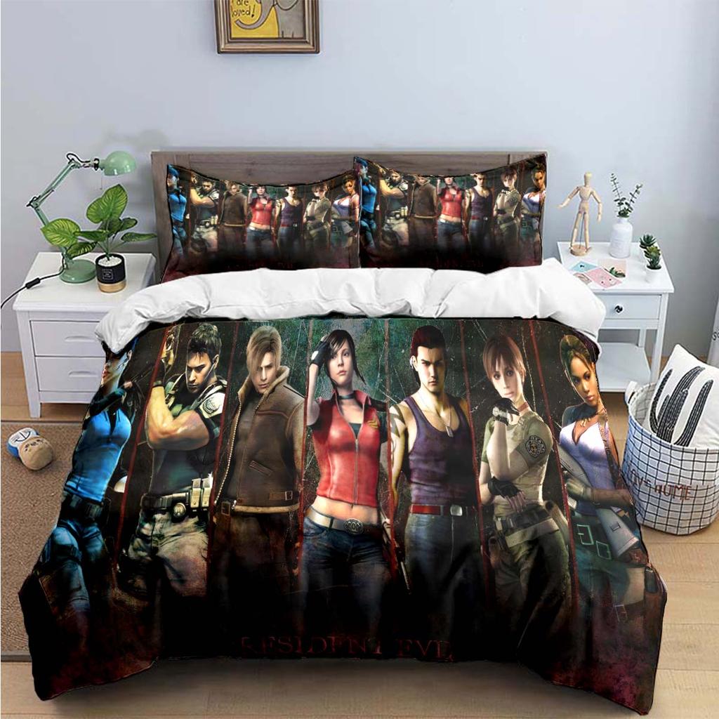 Fashion 3D Movie R-Resident Evil Print Bedding Sets Bed Supplies Set Duvet Cover Bed Comforter Set Bedding Set Luxury Gift