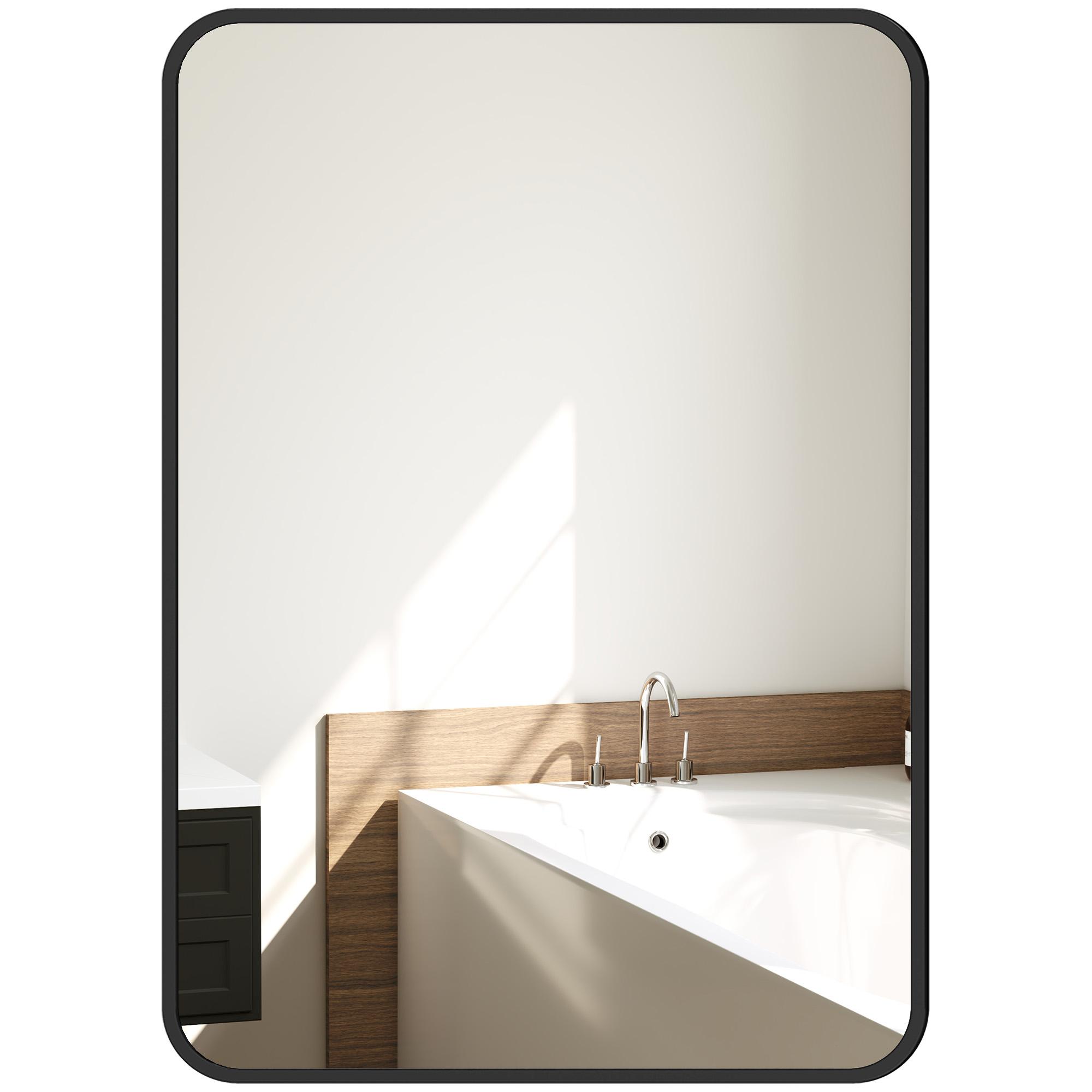Rectangular Bathroom Mirror with Metal Frame