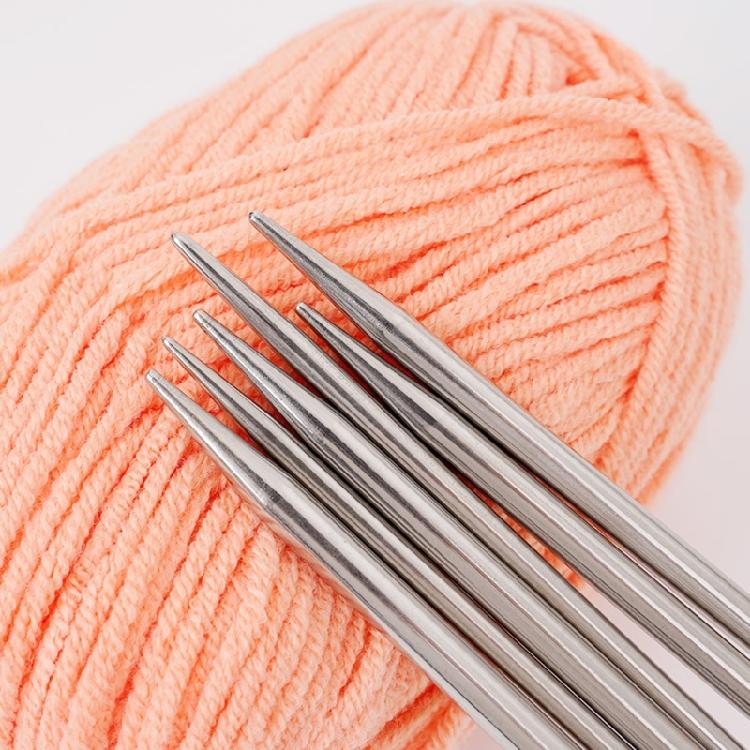 11 Paar doppelseitiges Stricknadel-Set, lange gerade Stricknadeln aus Edelstahl für Anfänger und erwachsene Strickende