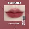 Pflaumen-Samt-Matt-Lippenglasur | Herbst/Winter Weicher Nebel-Lippenstift im Luxus-Schwarz-Röhrchen