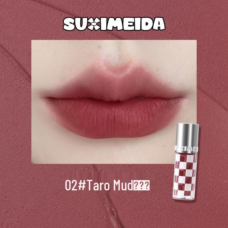 

Plum Velvet Matte Lip Glaze | Autumn/Winter Soft Mist Lipstick in Luxe Black Tube 2.2g