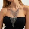 Charm Tassel Necklace Silver Bohemian Collarbone Chain Fashion Multi Layer Necklace  Girls