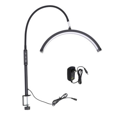 Half Moon Shape Eyelash Lamp Portable LED Beauty Table Nail Desk Lamp with Clamp for Eyelash