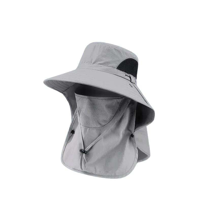 Chapeau Panama unisexe d'été à large bord, imperméable et à séchage rapide, visière d'extérieur, chapeau de soleil en maille respirante avec rabat de cou