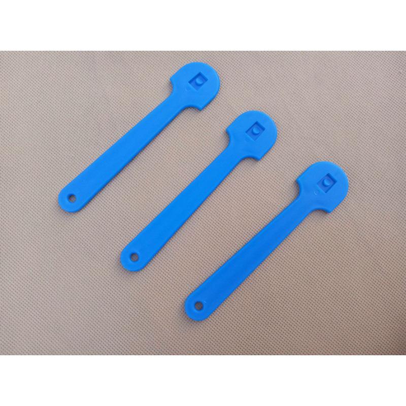 Customized Thickened Transparent Plastic Fan Handle небесно-голубой