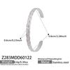 Stylish Stainless Steel Bracelet with Enamel Design and Zirconium Accent