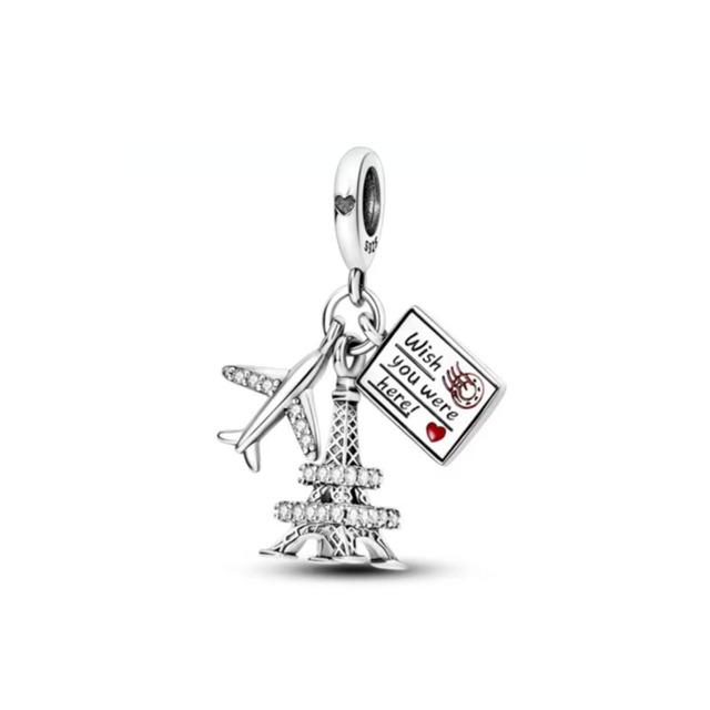 New Copper Bicycle Super Cool Motorcycle Key Car Sunglasses Charm Pendant Suitable For Original Bracelets Diywomen'S Jewelry