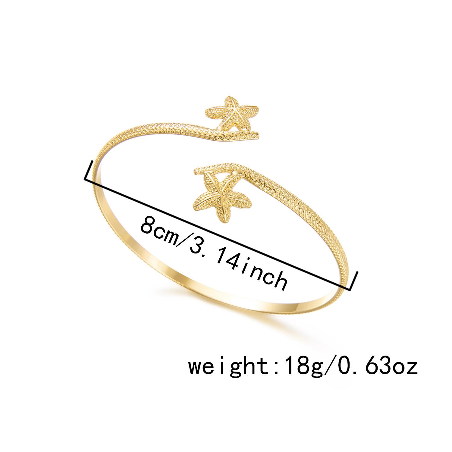 New ocean vacation style starfish and conch pattern bracelet, fashionable, exquisite and versatile women s accessory 1