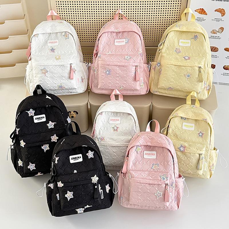 Schoolbagins style high value Japanese versatile girl small schoolbag large capacity small junior high school student embroidery star backpack women