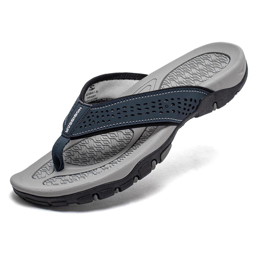 HOBIBEAR Herren Sommer-Flip-Flops mit Fußgewölbeunterstützung und dicker Sohle für den Außenbereich, Strand oder Zuhause.