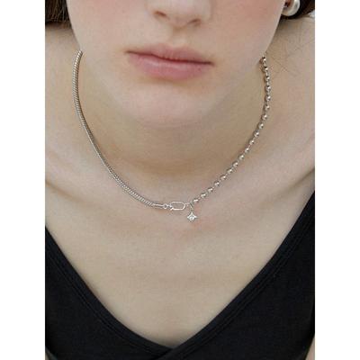 [Byhyeres] (W) Silhouette Duo Chain Necklace Bh7N56759Wb400