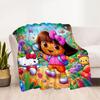 Dora Explorer Blanket Comfortable Great for Picnics Chair Livingroom All-Season Use Modern Style Gifts For Family Or Friends