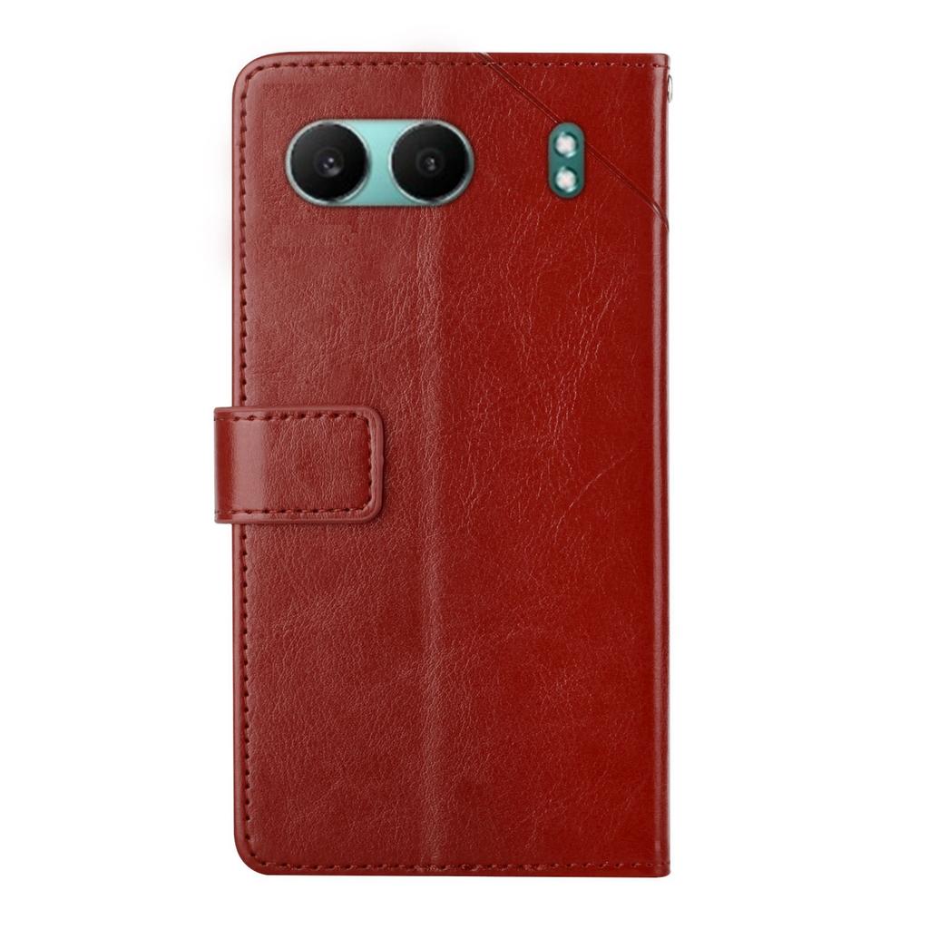 For OnePlus Nord 4 Case with Wrist Strap Y Shaped Lines Imprint Leather Phone Cover