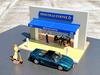 TOMYTEC Geocolle 64 Car Snap 21a Cafe Terrace ABS partially mini car set 1/64 # resin/PVC dolls/accessories (painted, assembled) + die-cast