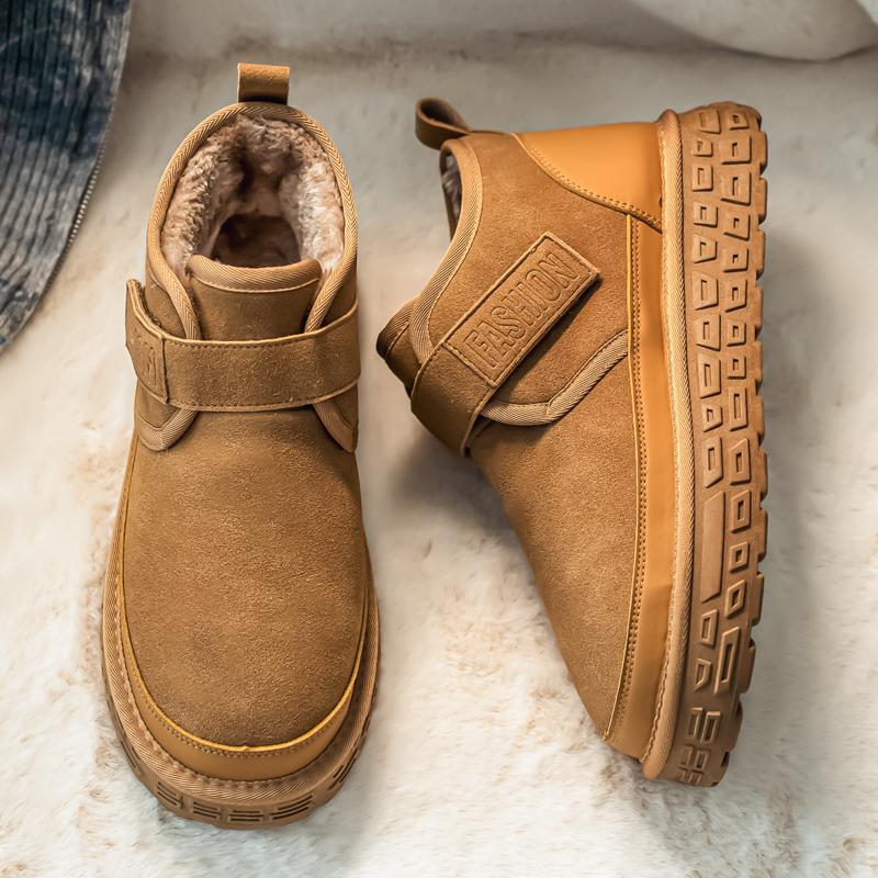 Men's Low Cut Snow Boots Are Fashionable and Versatile with Plush Insulation Soft and Comfortable Men's Cotton Shoes
