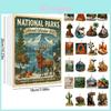 National Parks Advent Calendar Acrylic 24 Piece Set For Christmas Gift And Holiday Decor
