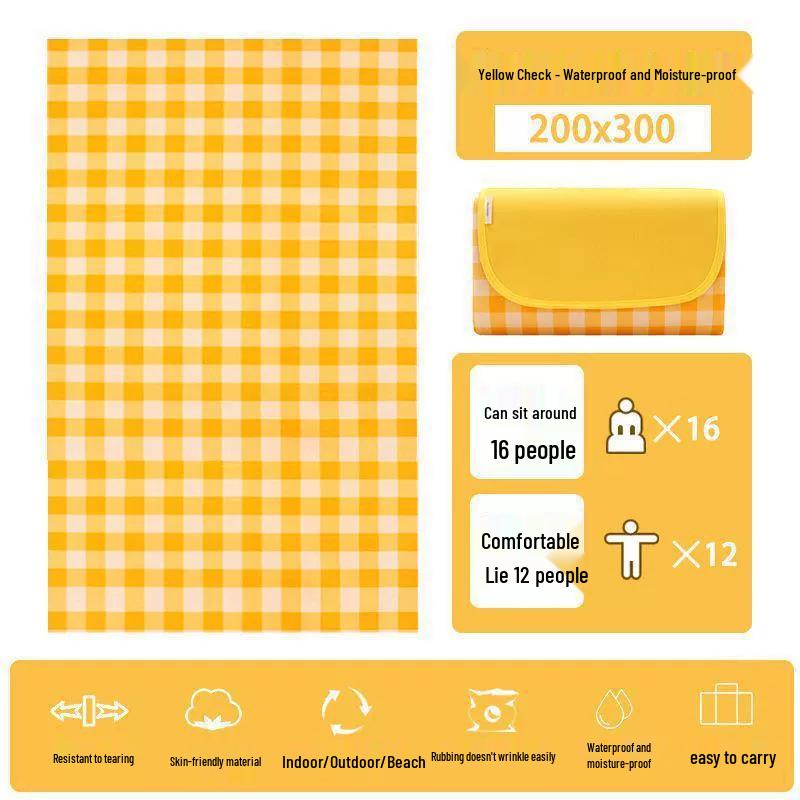 Wasserdichte verdickte Picknick- und Campingmatte: Feuchtigkeitsbeständige Matte für den Außenbereich, Strand und Zeltgebrauch