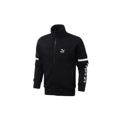 XTG Knitted Fitted Stand Collar Jacket Men Tops Black 595866-01