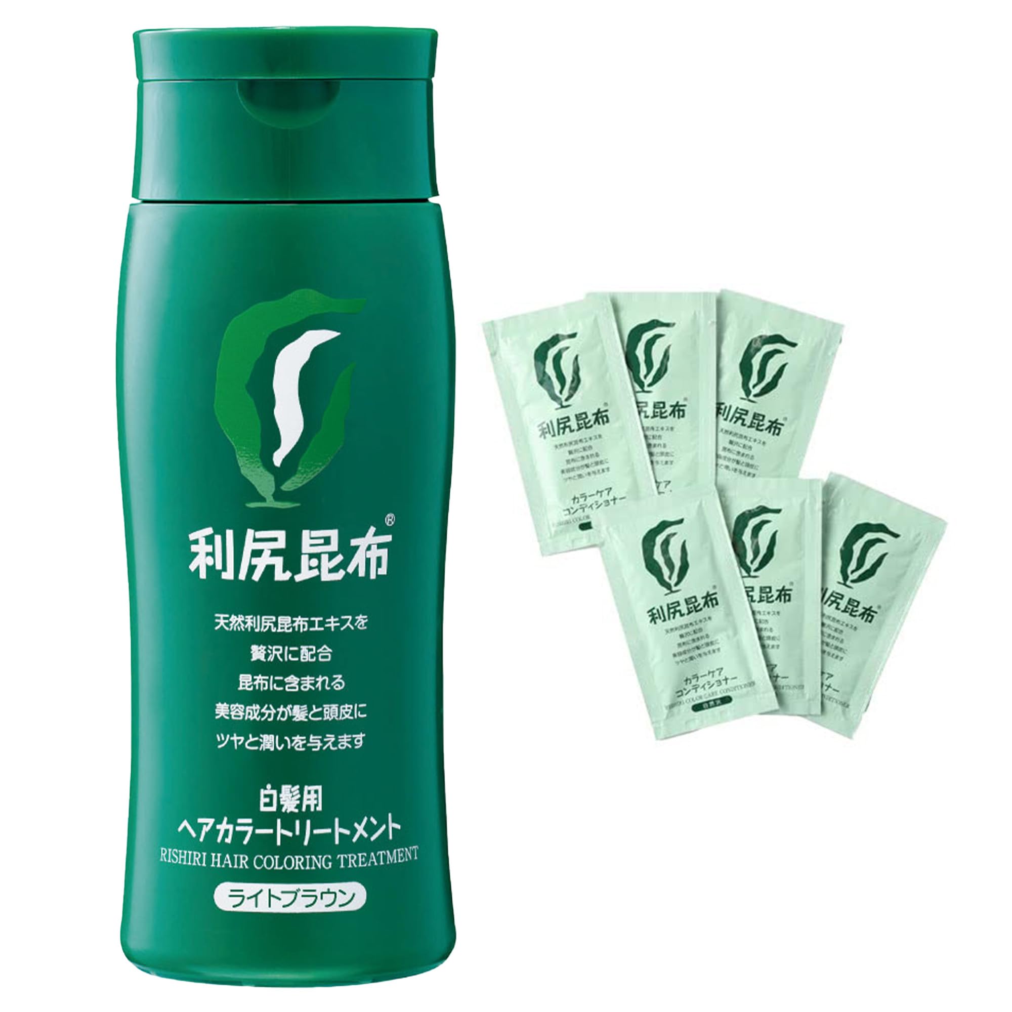 

Sastty [For gray hair] Rishiri Hair Color Treatment (Light Brown) 200g [Includes 6 bonus packets of Rishiri Color Care Conditioner]