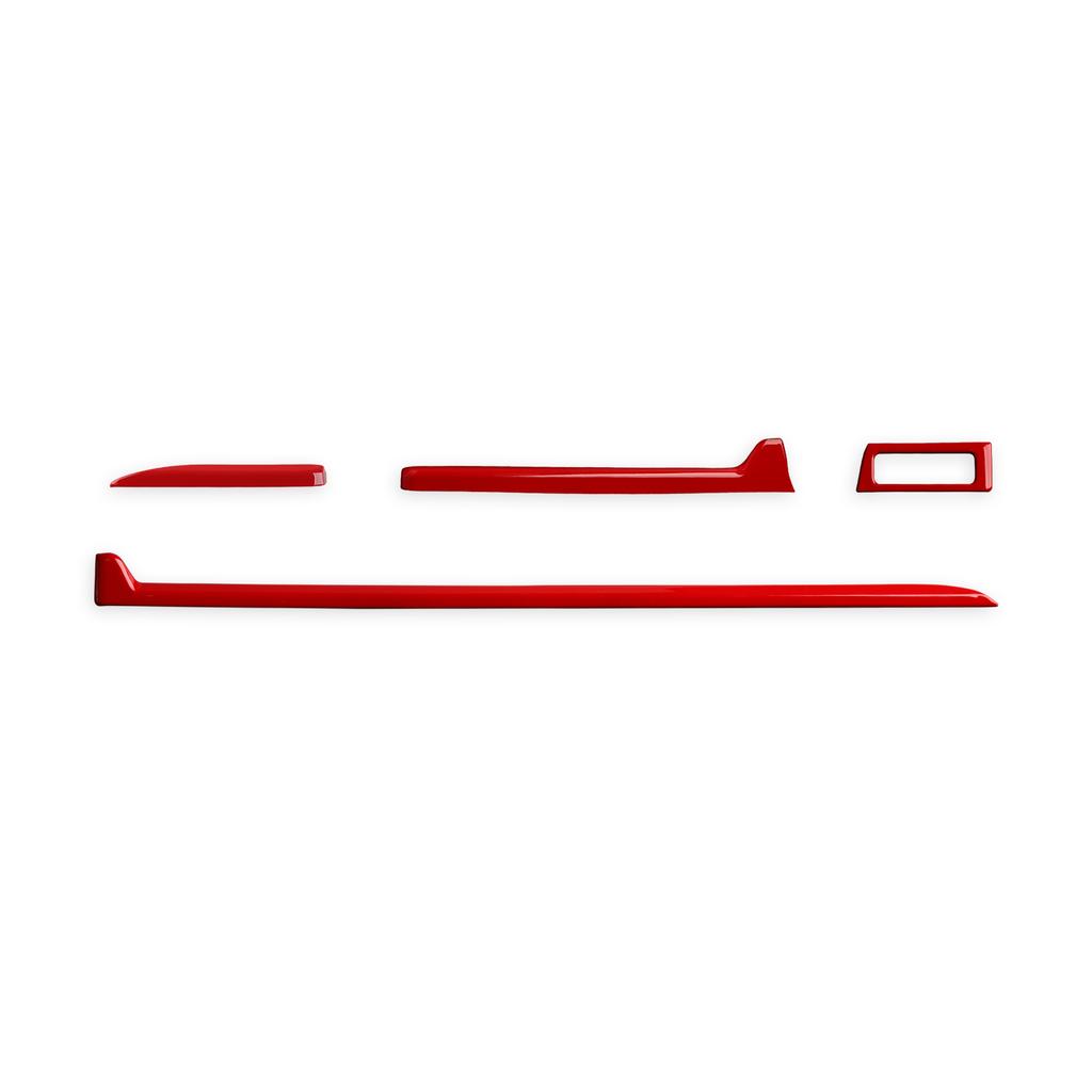 BBP1 For Dodge RAM 1500 2500 3500 2019-2026 Car Center Console Red Line Decorative Strip ABS Interior Sticker Trim Accessories