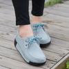 Cow Suede Women Wedge Heels Fashion Macrame Platform Shoes Elegant Middle-aged Mother Shoes Slip-on Loafers