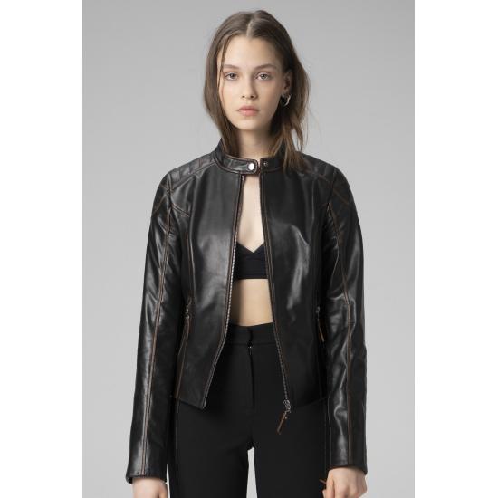 

Женские пальто Wm013 Натуральная кожа Стильные и удобные женские пальто 4XL чёрный