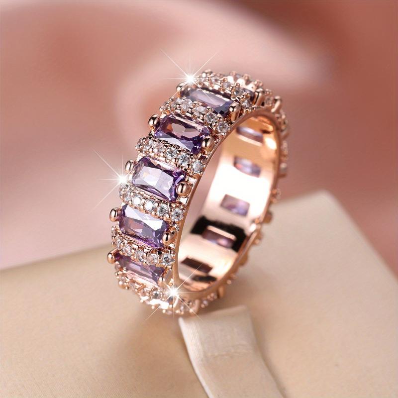 

New Fashion Light Luxury Temperament Geometric Women s Ring Delicate Shining Inlaid Zirconia Party Zircon Gifts 8