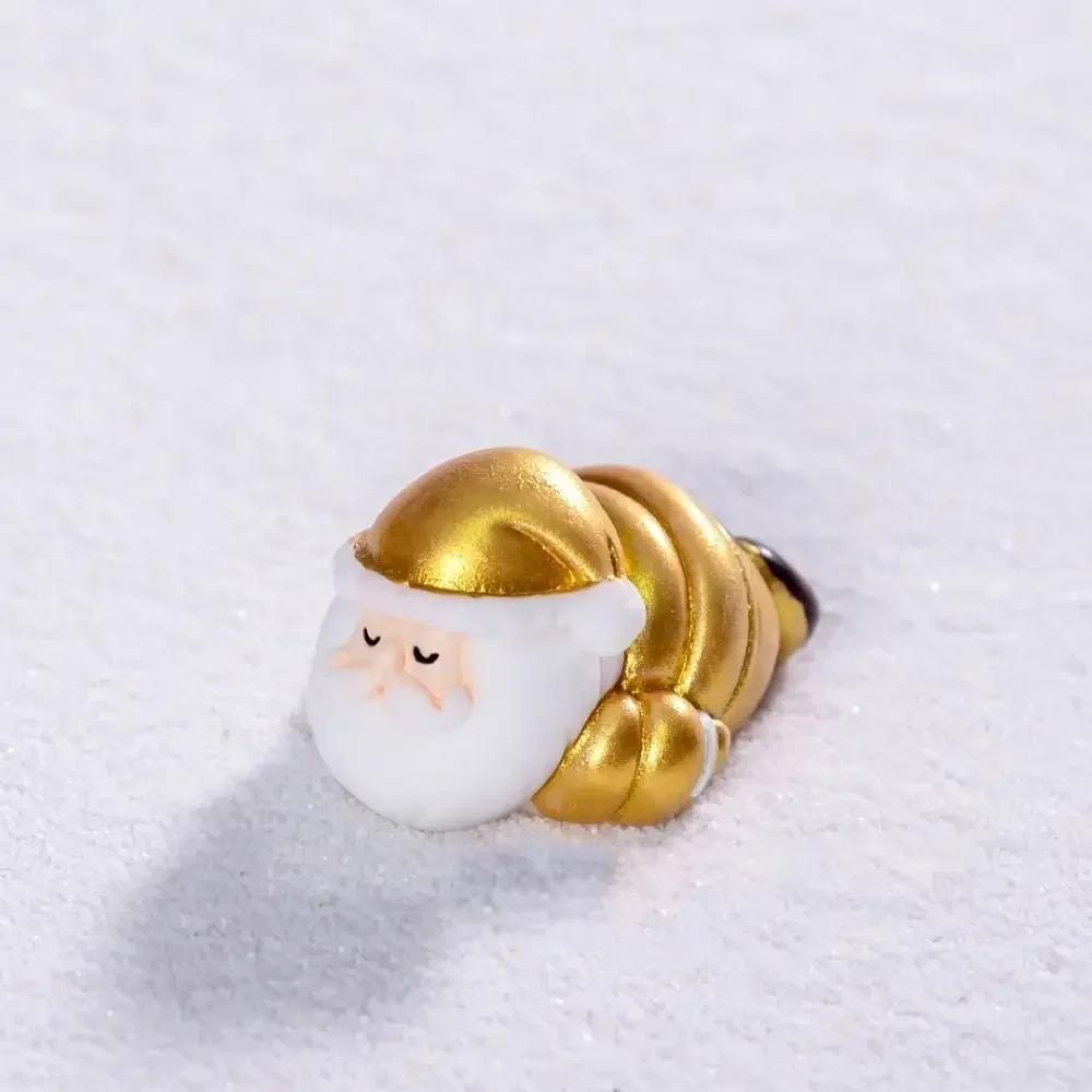Toy Resin Christmas Figurines Accessories Home Decorations Miniature Santa Claus Bonsai Micro Landscape Cartoon Santa Statue