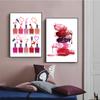Beauty Poster Bathroom Decor Vanity Art Canvas Painting Nail Polish Print Makeup Illustration Nails Salon Studio Wall Decoration
