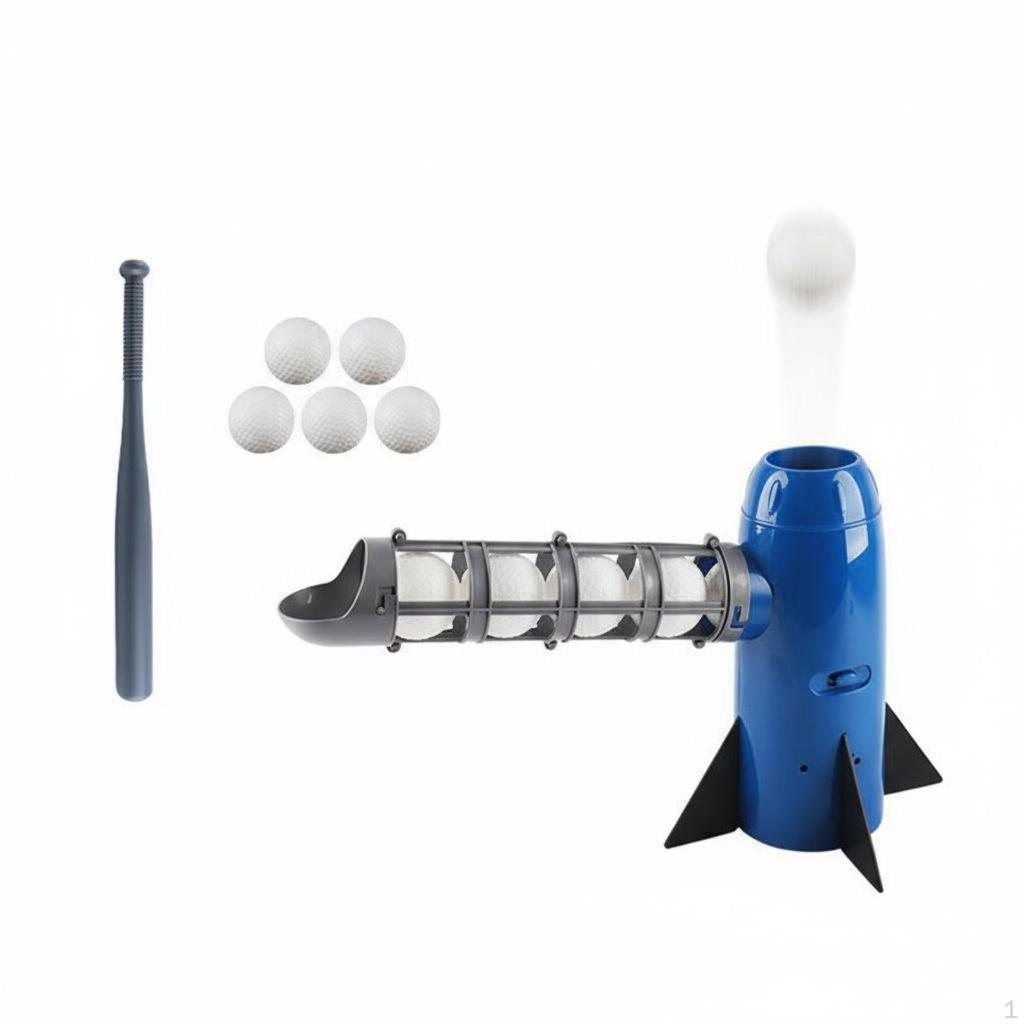 Kids Baseball Training Toy Indoor Outdoor Play Automatic Pitching Machine Continuous