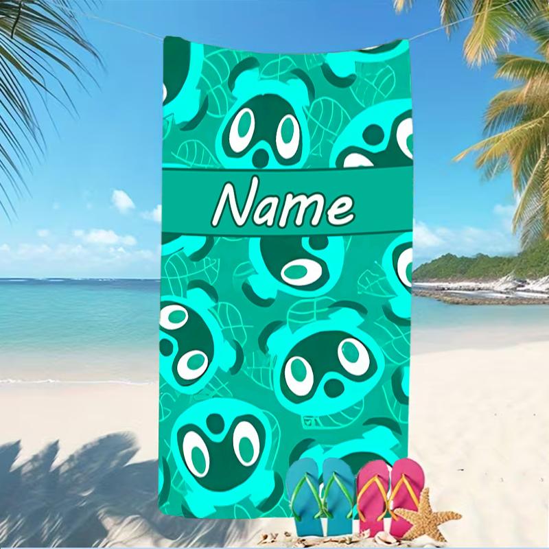 Customizable personalized beach towels Animal Crossing themed designs.Suitable for the beach, yoga, sports;ideal as beach accessories
