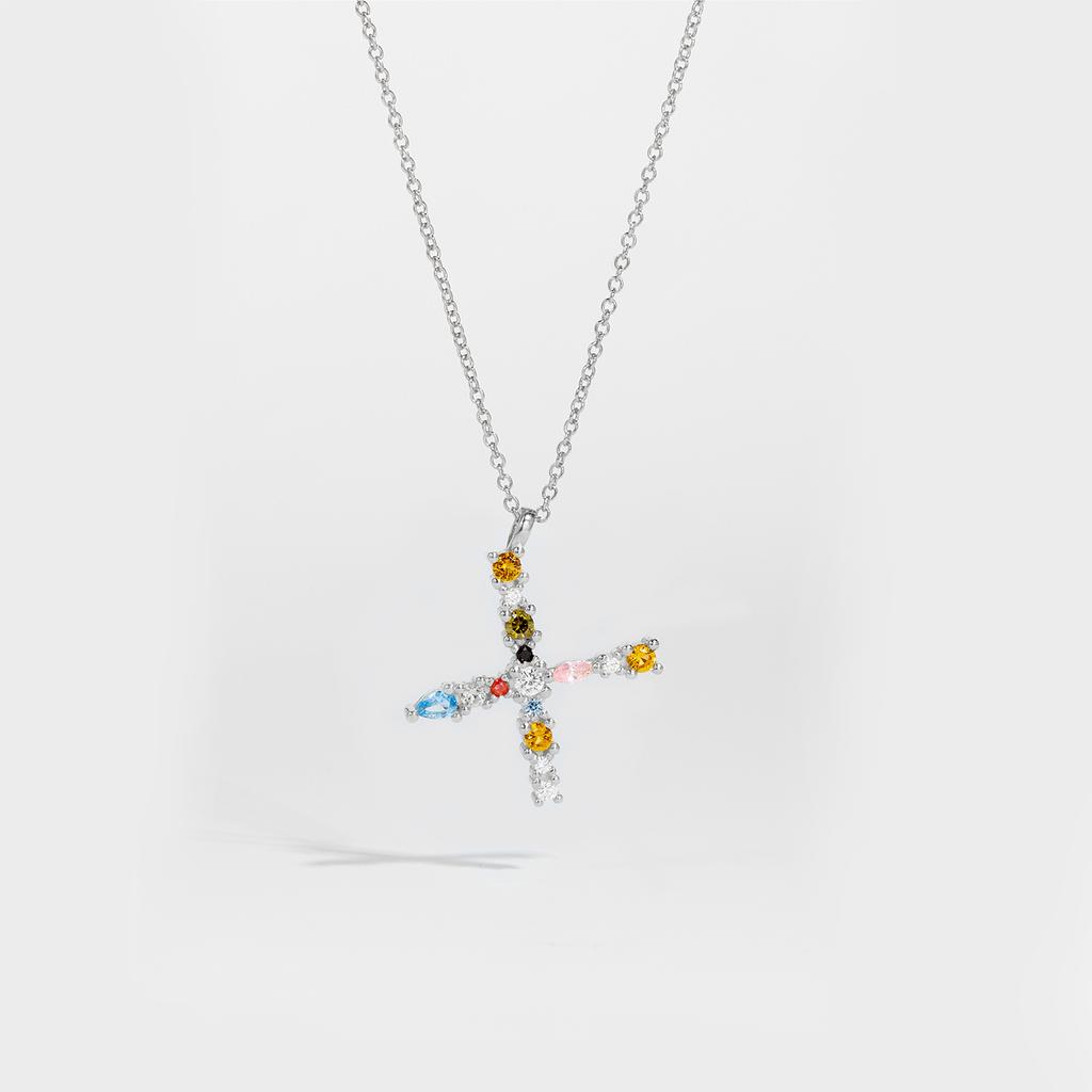 925 Sterling Silver Gold Letter M Pendant Initial F Alphabet Necklace Monogram Opals 2020 Women Accessories Jewelry