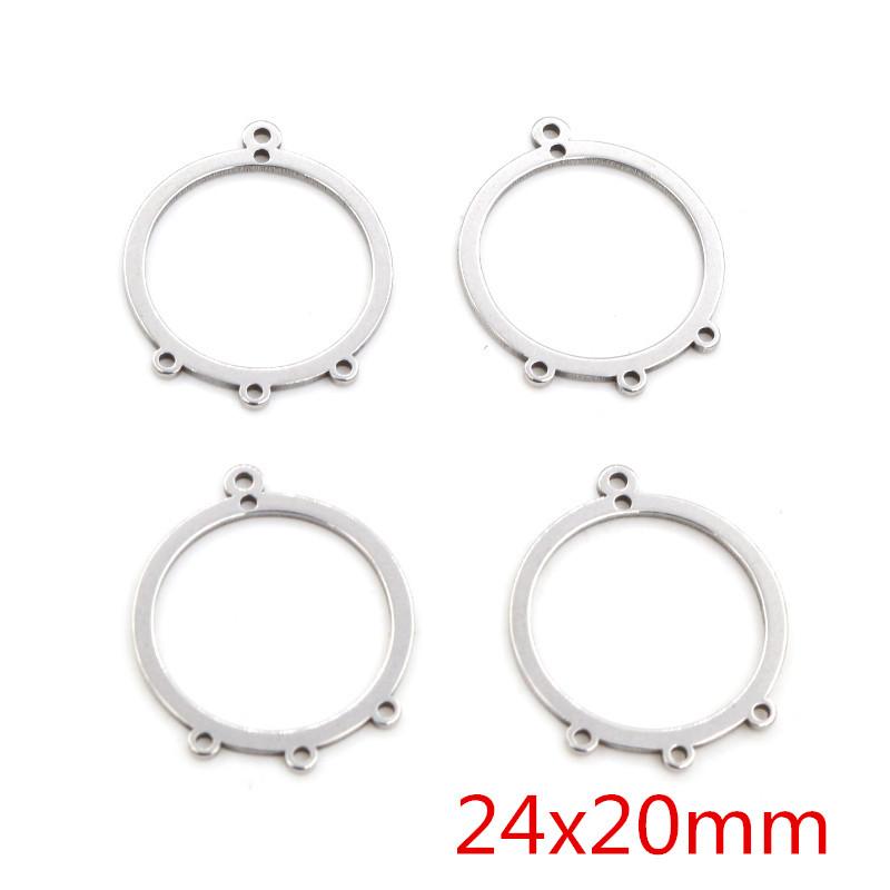 10pcs/lot 316 Stainless Steel Charms Geometry Metal Stamping Blanks DIY Porous Connector Pendant Necklace Earring Accessories