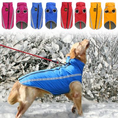 The New Fall and Winter Pet Clothes Reflective Medium / Large Dog Rash Undershirt Padded Undershirt Waterproof Warm Dog Coat Clothes Pet Cotton Jacket