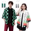 Japanese Anime Tanjiro Nezuko Kamado Cosplay Kimono for Men Women Halloween Shinobu Zenitsu Giyuu Coat Ear Clip Accessory Suit