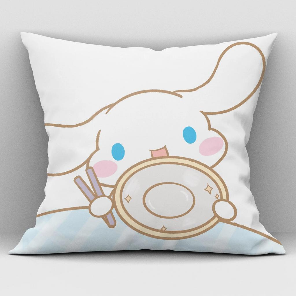 Sanrio Cinnamon Dog Big Eared Dog Pillow Cover Living Room Sofa Cushion Cover Kawaii Room Decoration Birthday Gift Gift