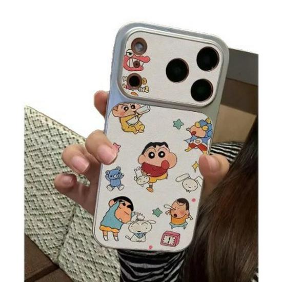Shin-chan Cartoon Apple 17 Pro Max Case, Large Window Compatible with Silver Frame & Corning Shell