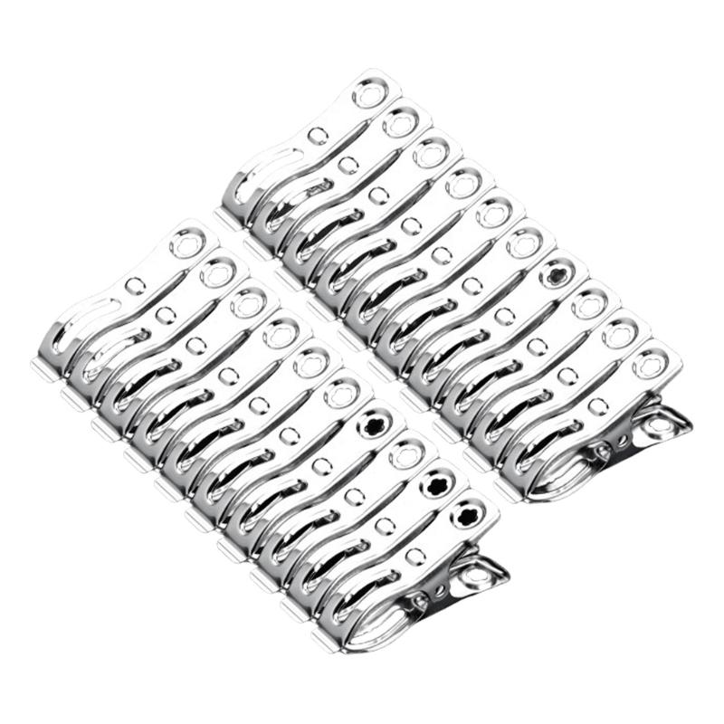Pack of 20 Stainless Steel Clothespins Stainless Steel Clip With Rustproof Spring for Laundry Craft Home Organization