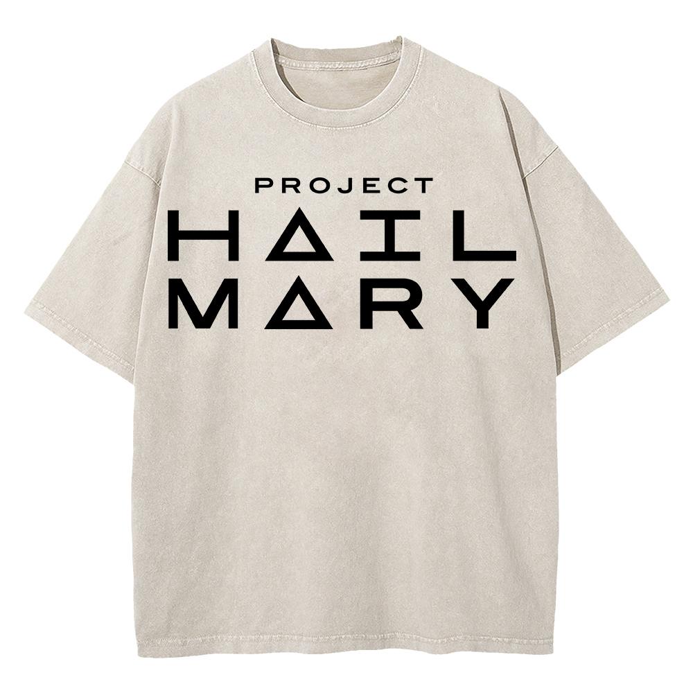 Cotton Vintage Washed Project Hail Mary Amaze You Sleep I Watch Tshirt Fashion Men Funny Casual Loose Acid Wash Tees Shirts