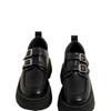 Small leather shoes women's British style new spring and autumn single shoes with platform black women's shoes