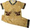 Red Double Dragon Embroidered Tang Suit Set - Boys' Short Sleeve Summer Wear
